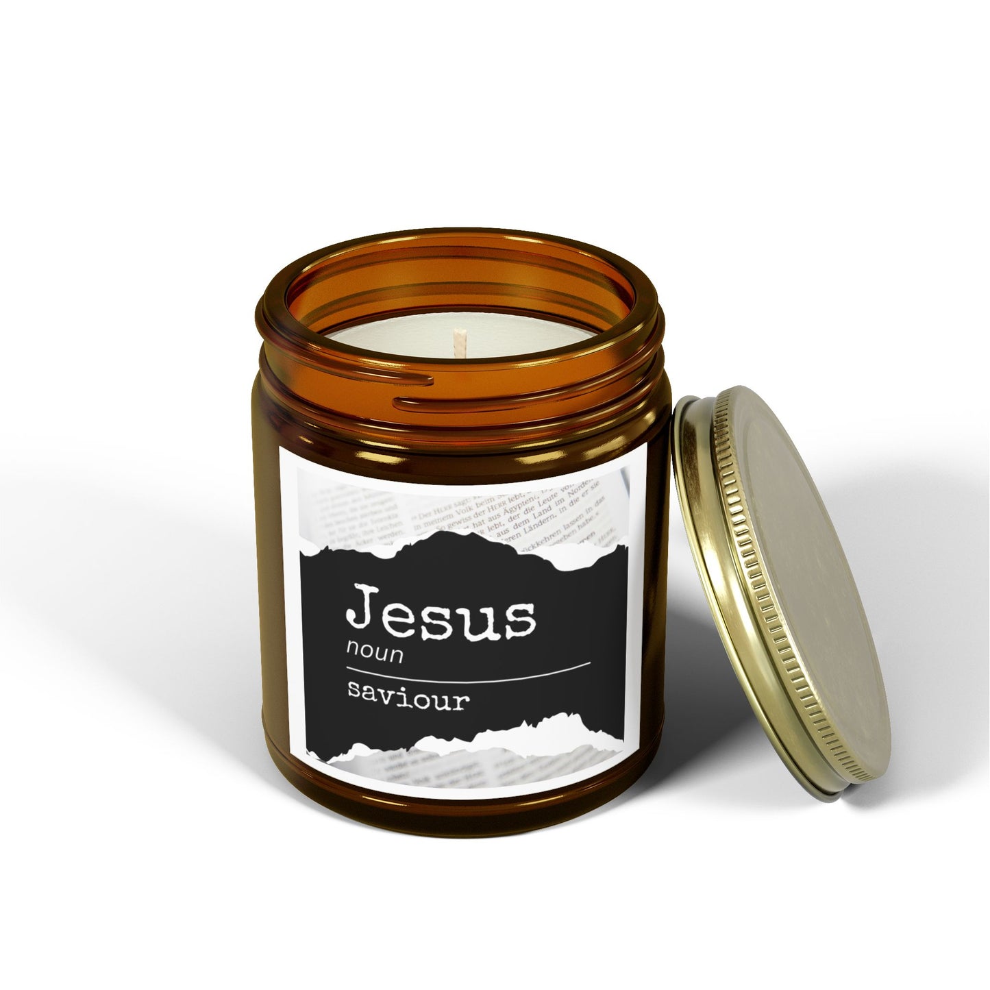 Jesus Scented Candle - Coconut Apricot Wax (4oz, 9oz) for Spiritual Reflection