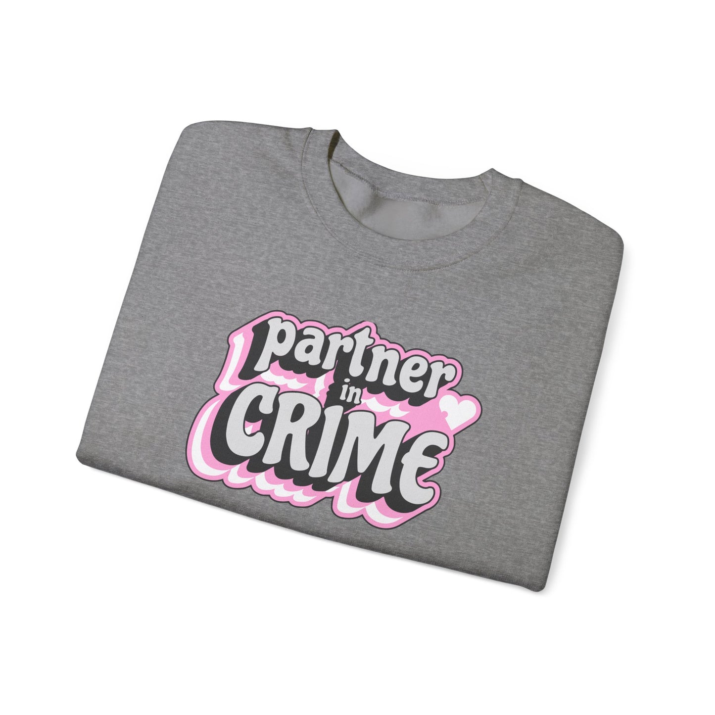 Partner in Crime Unisex Heavy Blend Crewneck Sweatshirt - Cozy Couples Apparel