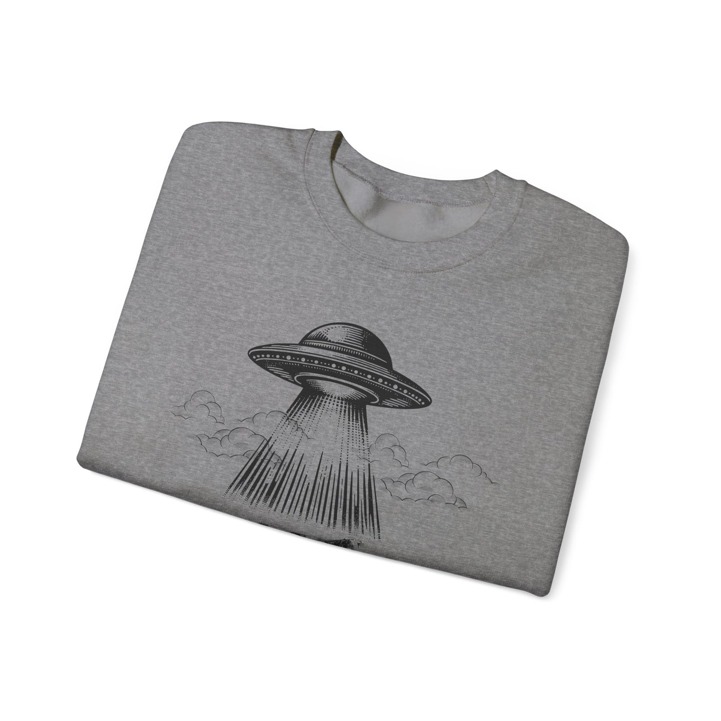 Alien Abduction Unisex Heavy Blend™ Crewneck Sweatshirt - Fun Graphic for Casual Comfort