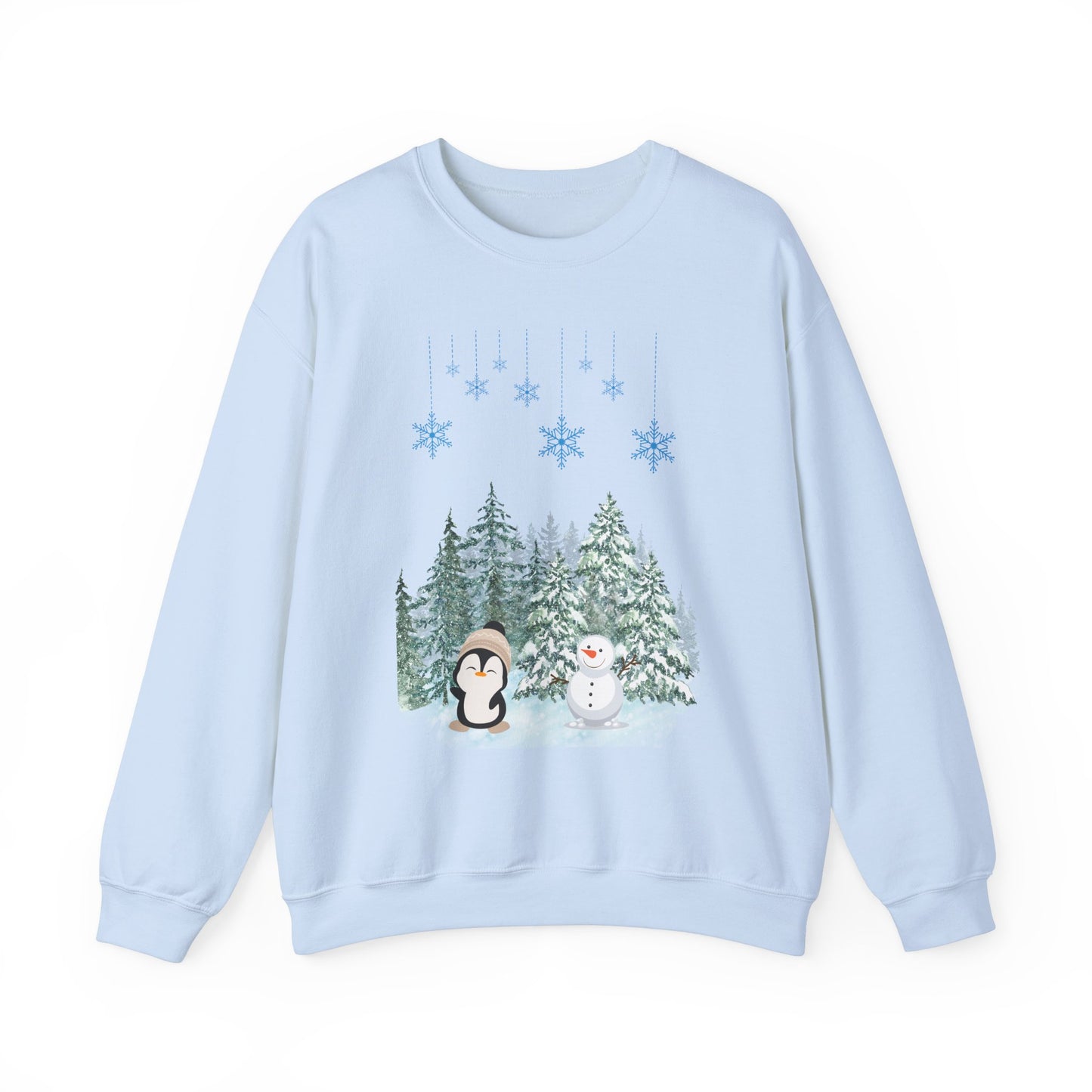 Winter Wonderland Penguin & Snowman Crewneck Sweatshirt