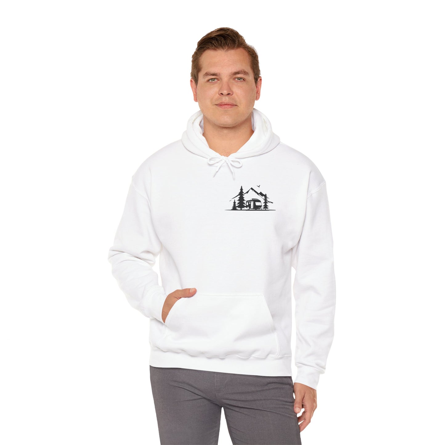 Camp Vibes Unisex Heavy Blend™ Hooded Sweatshirt - "A Bad Day Camping is Better than a Good Day Working"