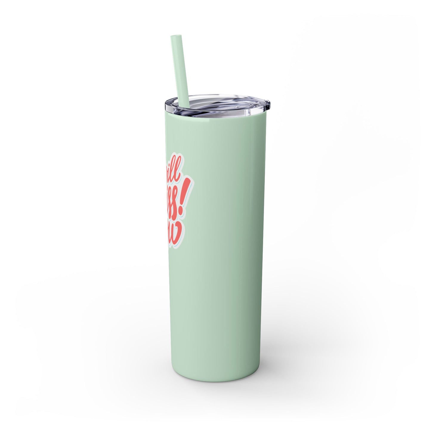 We Will Miss You Skinny Tumbler with Straw - 20oz Travel Mug for Farewell Gifts