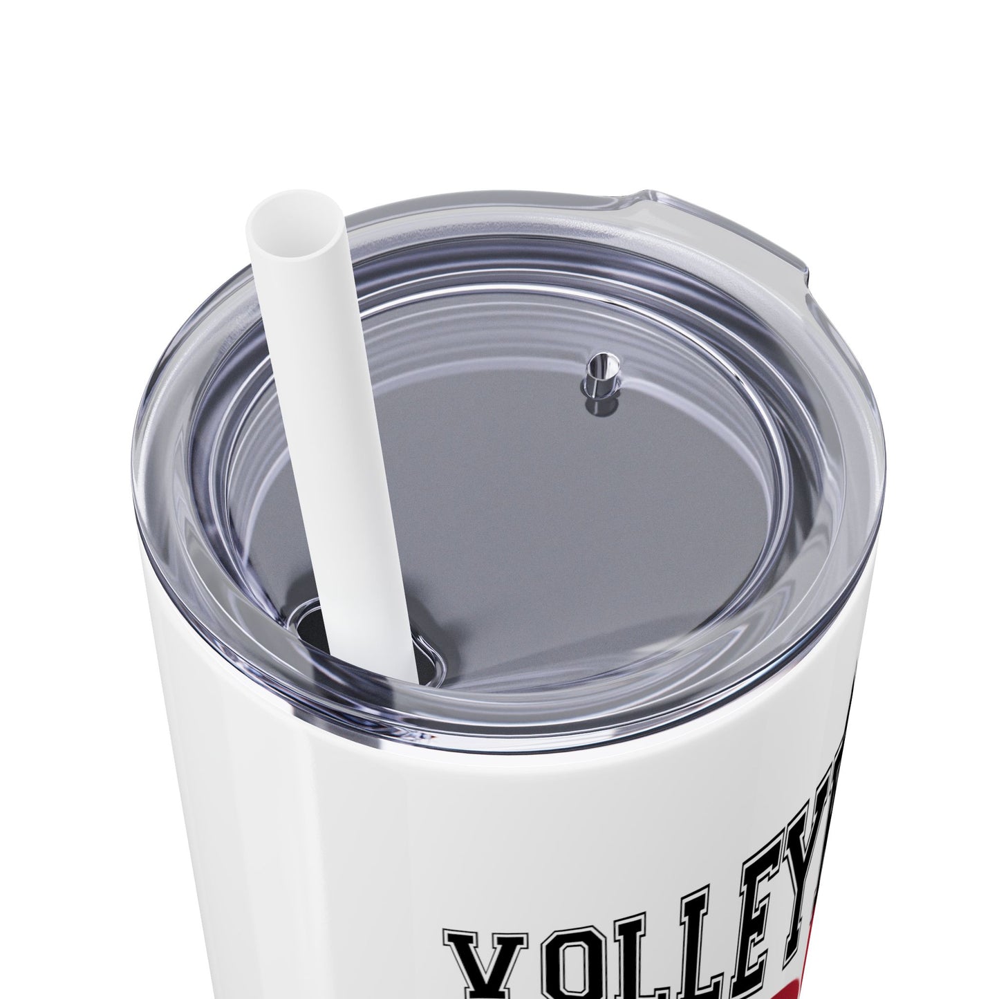 Volleyball Mom Skinny Tumbler with Straw - 20oz