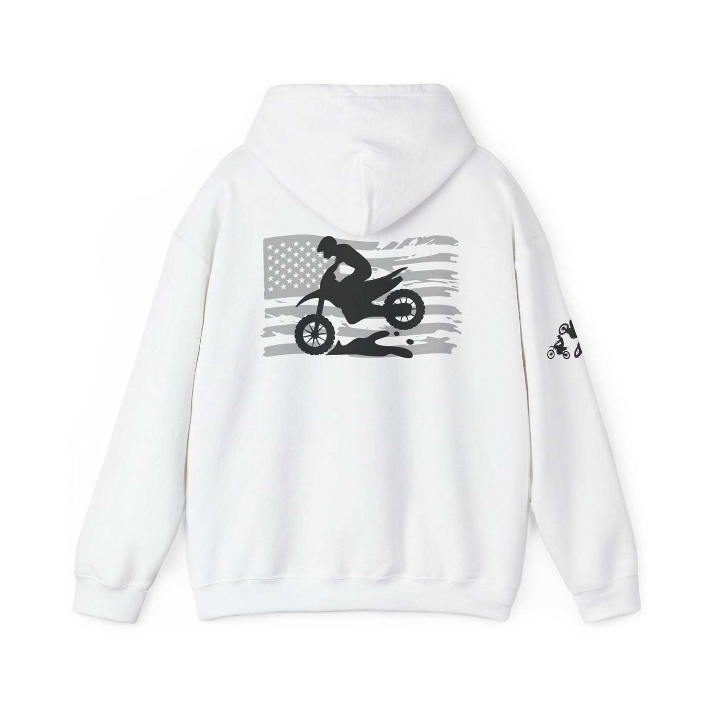 Race Mom America Unisex Heavy Blend™ Hoodie - Perfect Gift for Motocross Enthusiasts