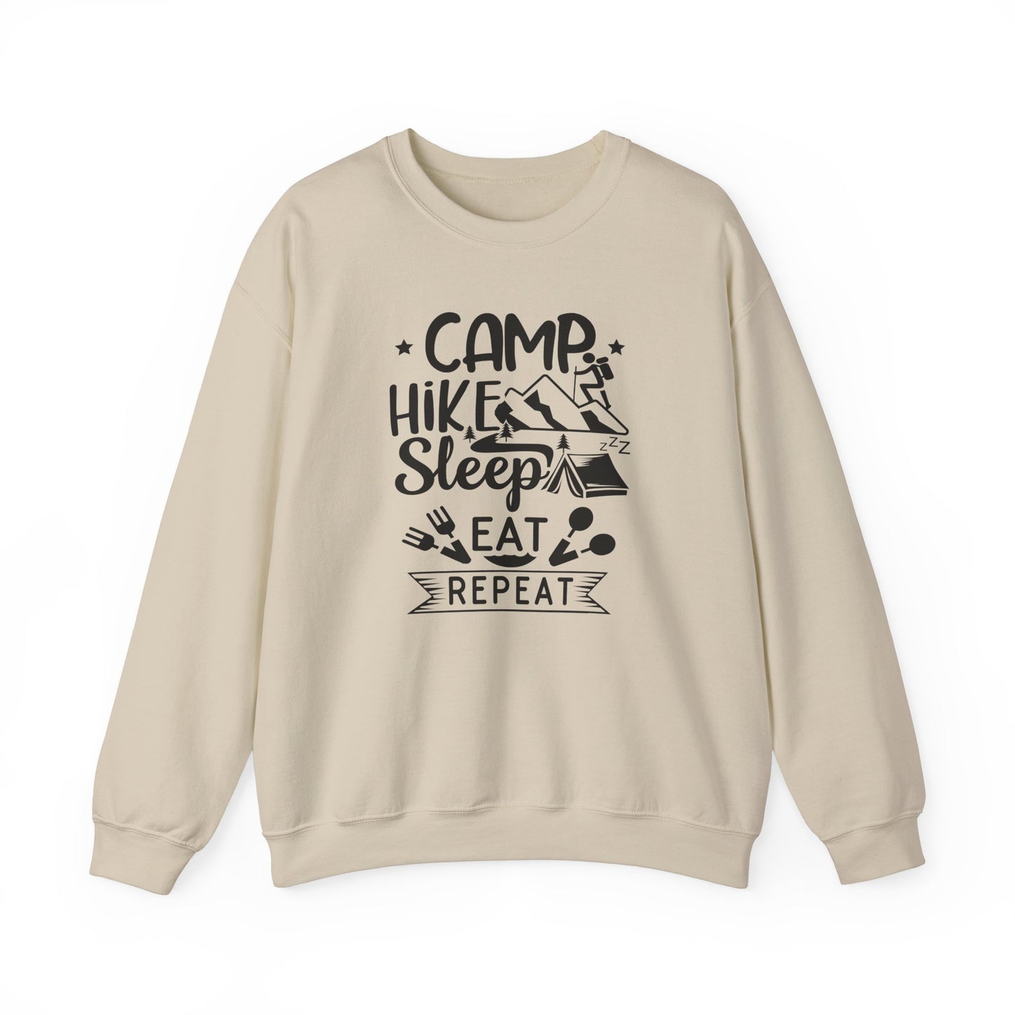 Adventure Camp Sweatshirt - "Camp Hike Sleep Eat Repeat"