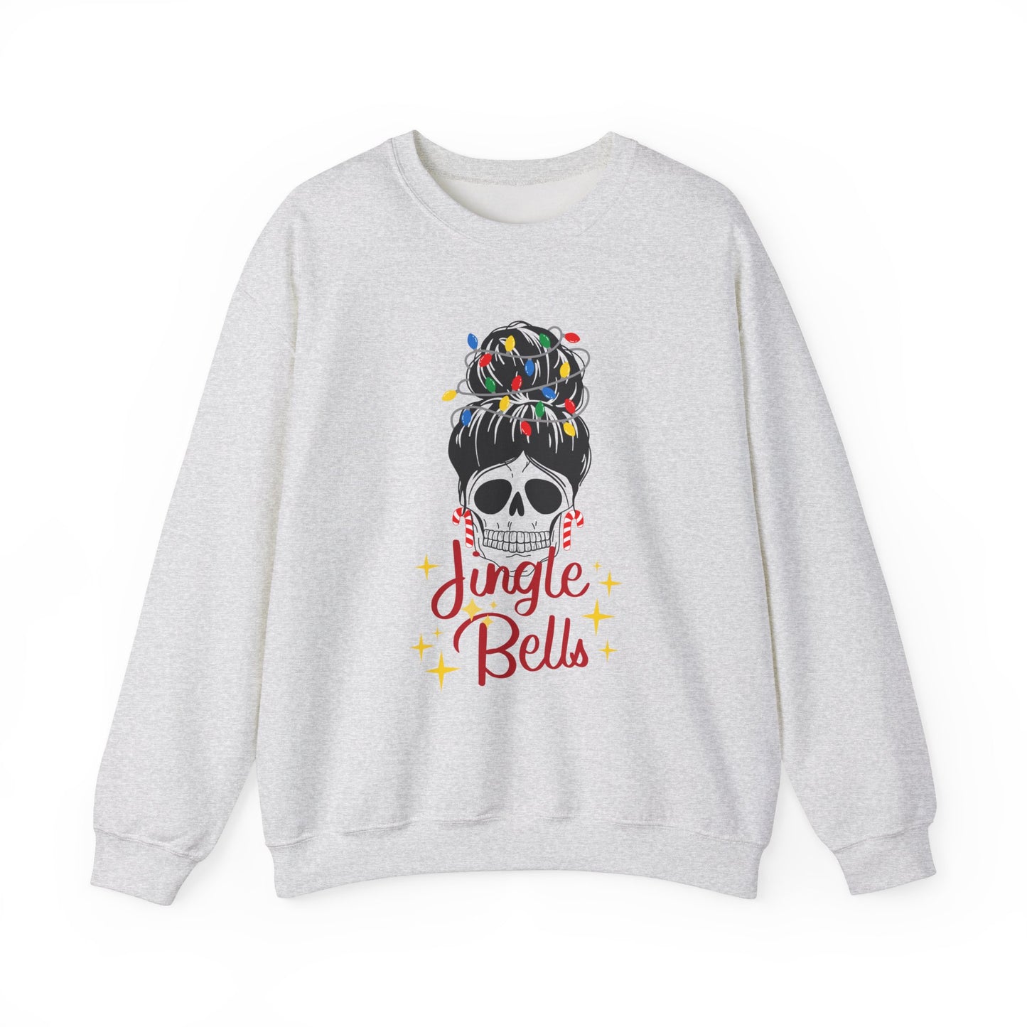 Jingle Bells Silly Skull Unisex Heavy Blend™ Crewneck Sweatshirt