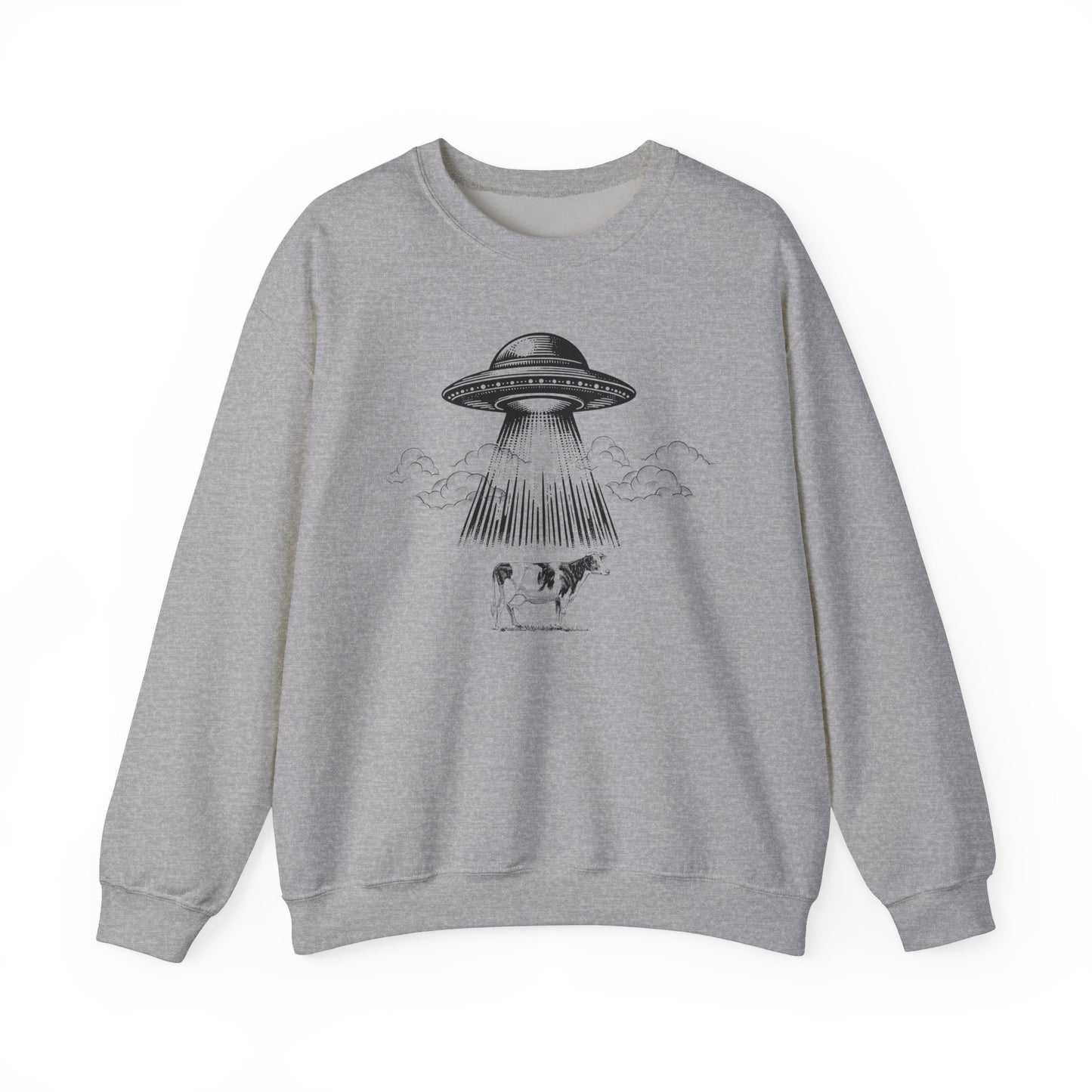 Alien Abduction Unisex Heavy Blend™ Crewneck Sweatshirt - Fun Graphic for Casual Comfort