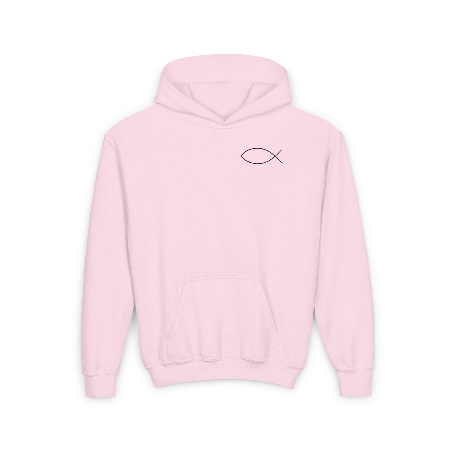 Youth Heavy Blend Hooded Sweatshirt - Faith Symbol Hoodie for Kids