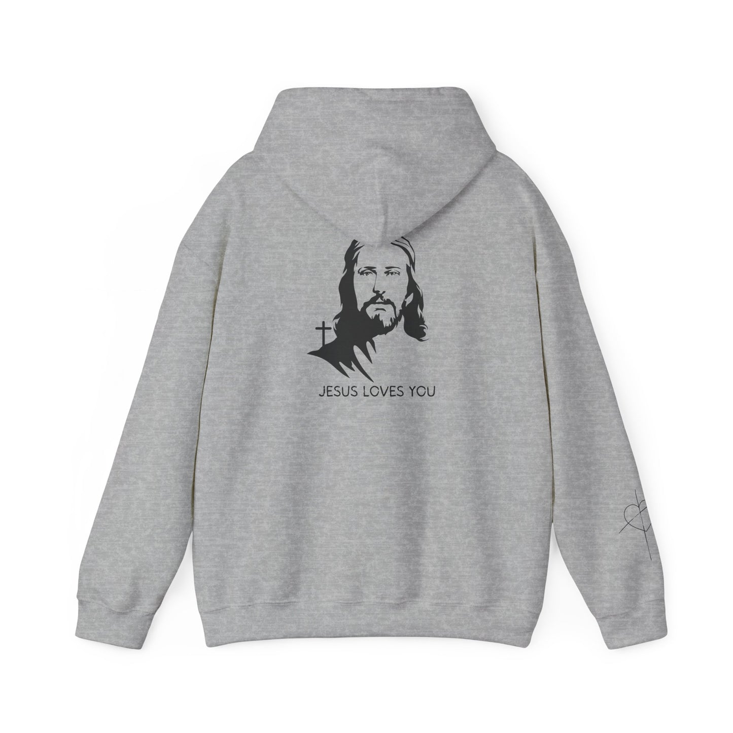 Unisex Heavy Blend™ Hoodie - "Jesus Loves You" Inspirational Sweatshirt