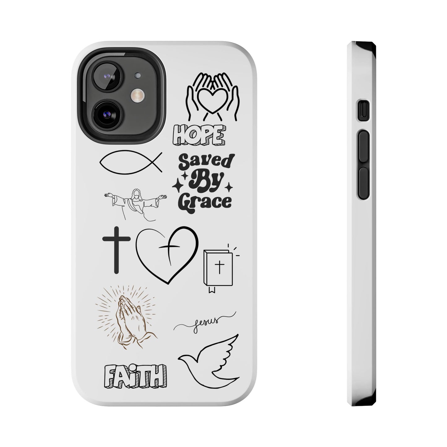 Inspirational Tough Phone Case - Faith, Hope & Grace Design