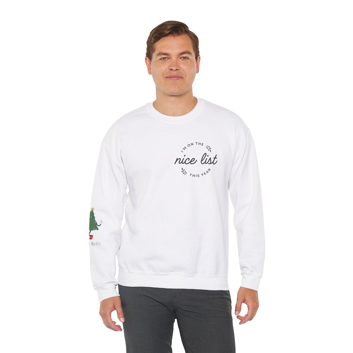 Festive Nice List Crewneck Sweatshirt - Holiday Cheer & Christmas Spirit