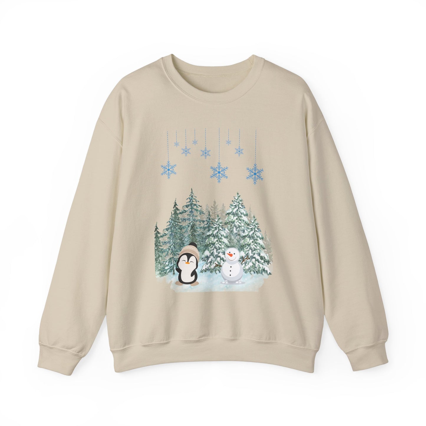 Winter Wonderland Penguin & Snowman Crewneck Sweatshirt