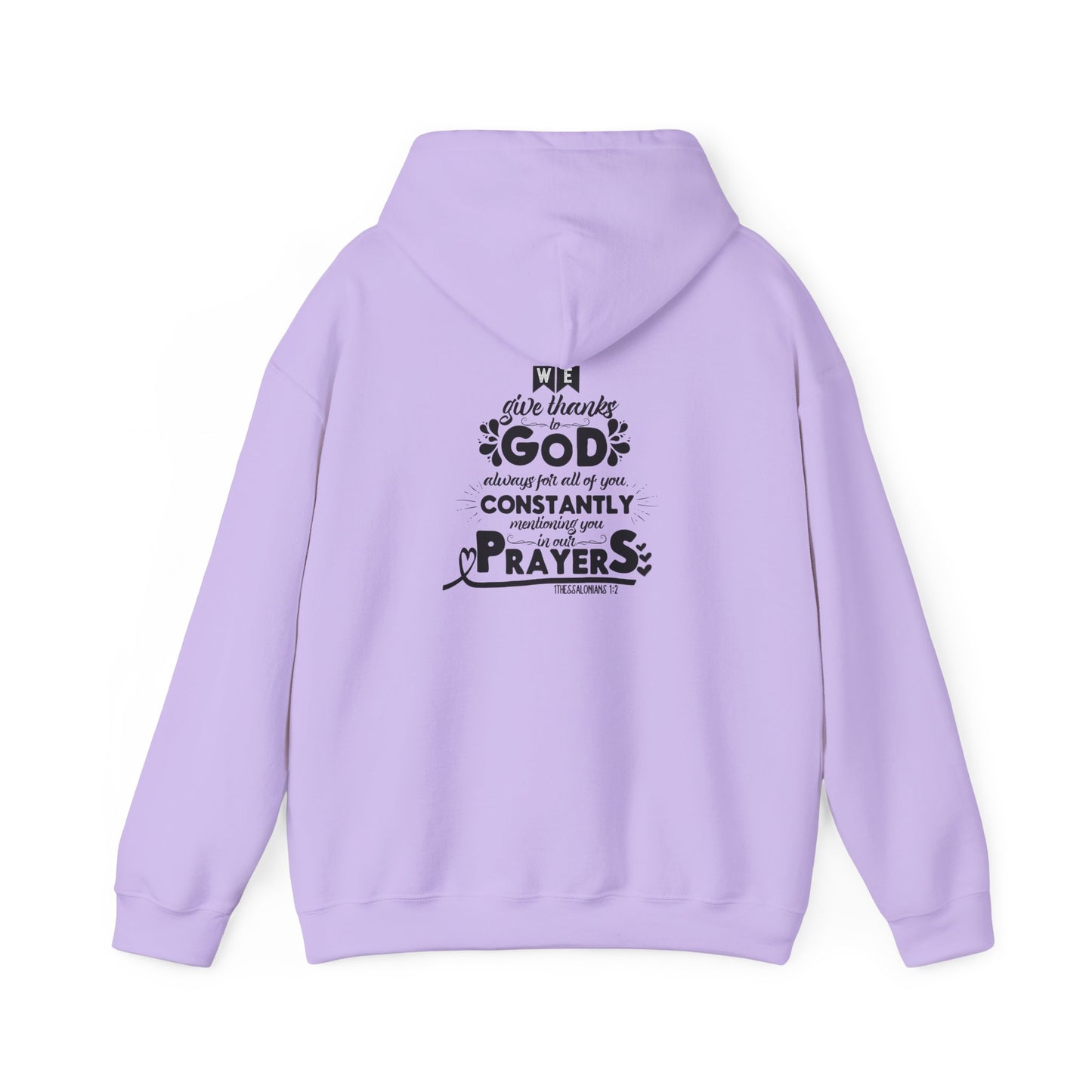 Faith-Inspired Unisex Hooded Sweatshirt with Heart & Prayer Design