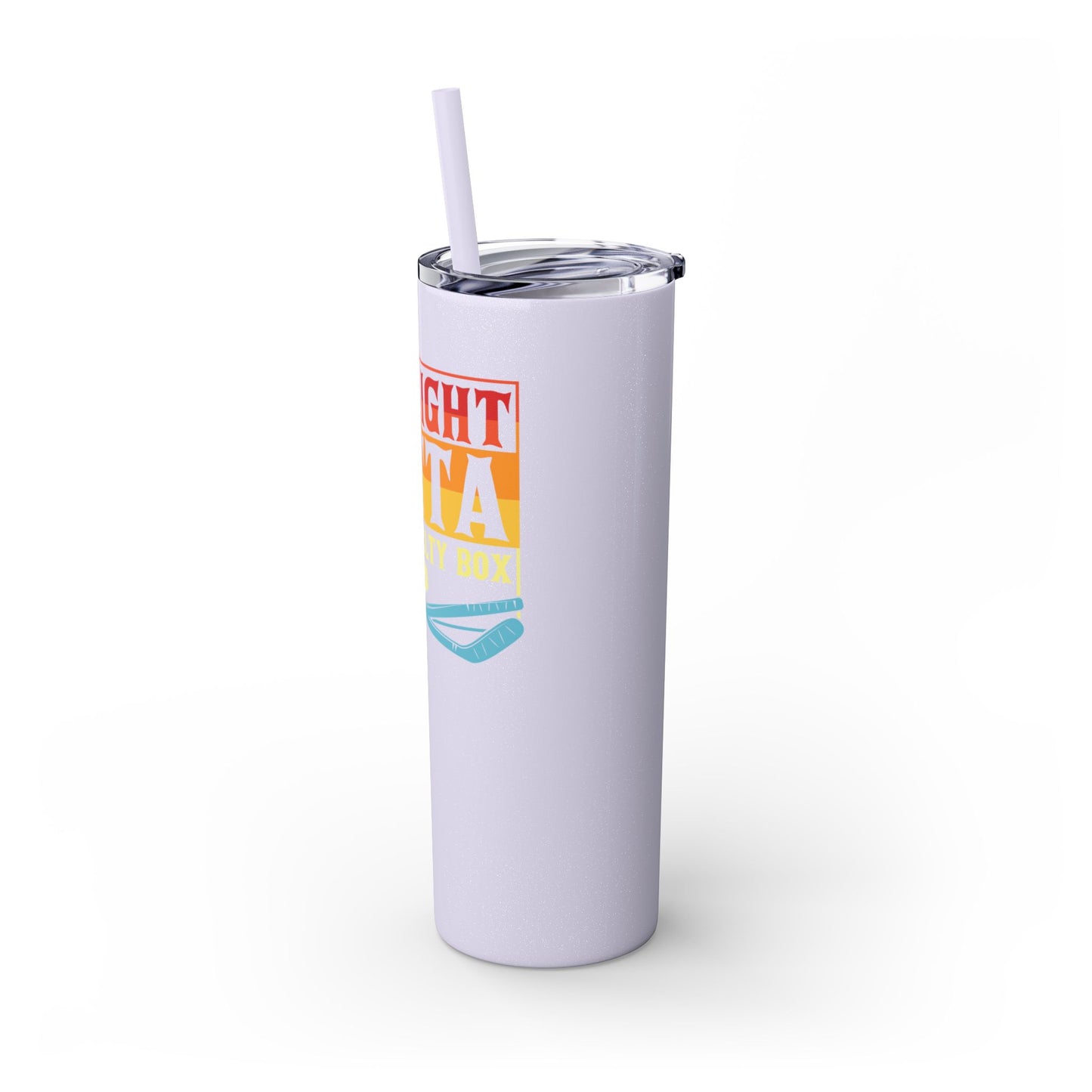 Straight Outta The Penalty Box 20oz Skinny Tumbler with Straw - Fun & Functional Drinkware