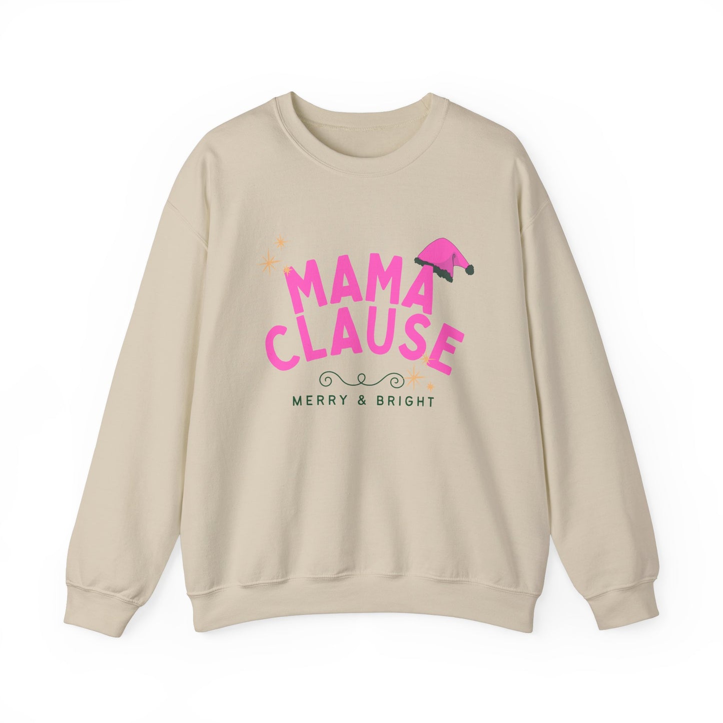 Mama Clause Merry & Bright Unisex Crewneck Sweatshirt