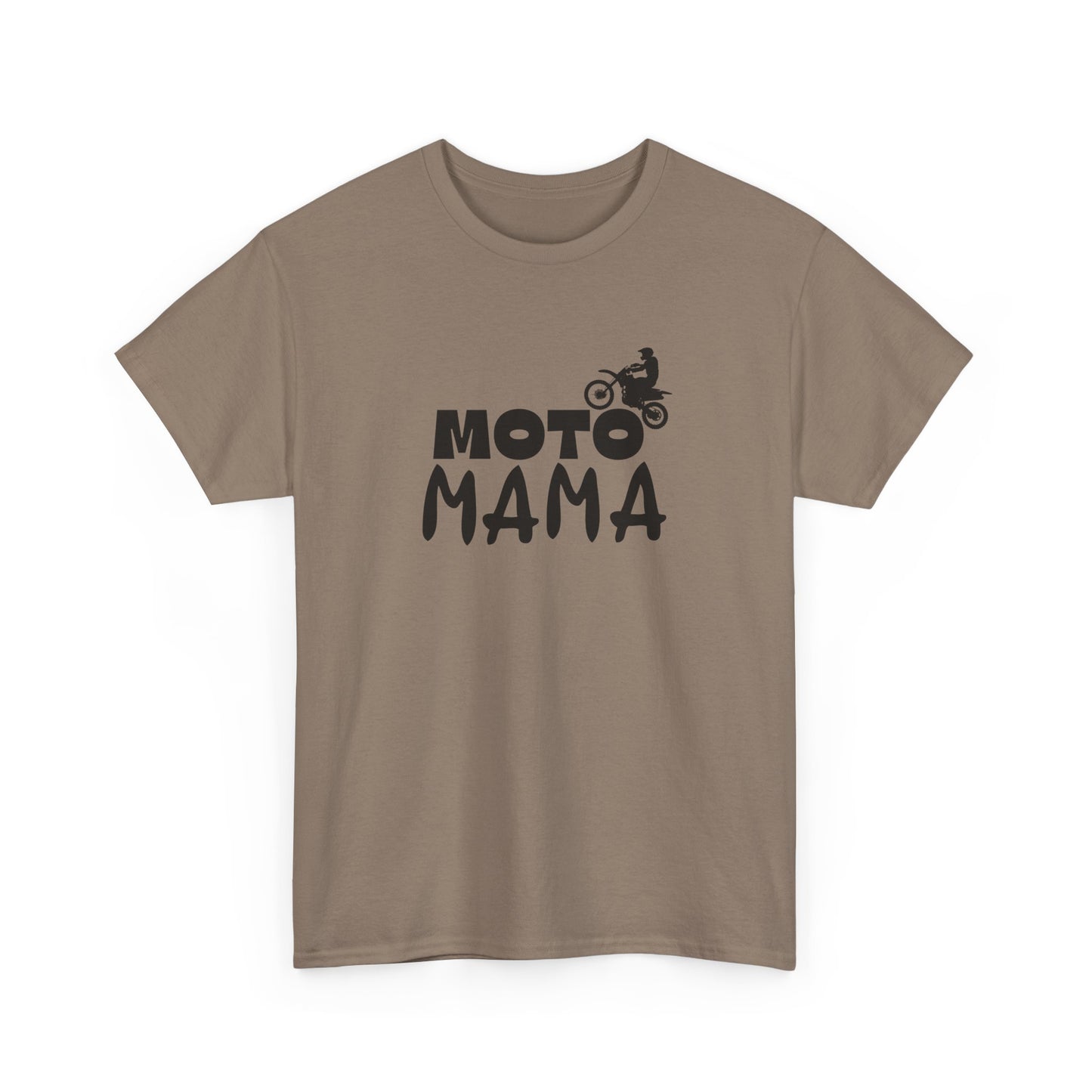 Moto Mama Unisex Heavy Cotton Tee - Perfect Gift for Motorcycle Moms