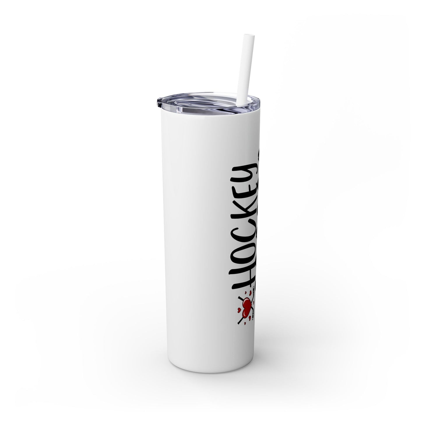 Hockey Mama 20oz Skinny Tumbler with Straw - Perfect Gift for Sports Moms