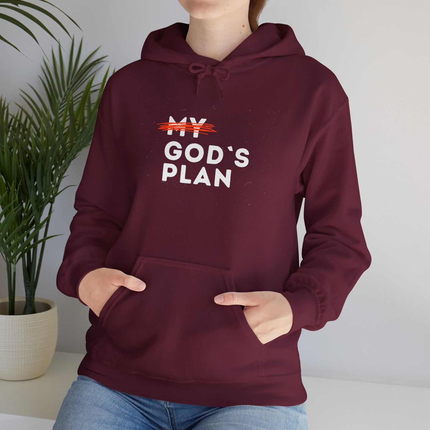 Gods Plan Inspirational Hooded Sweatshirt - "My Plan" Design