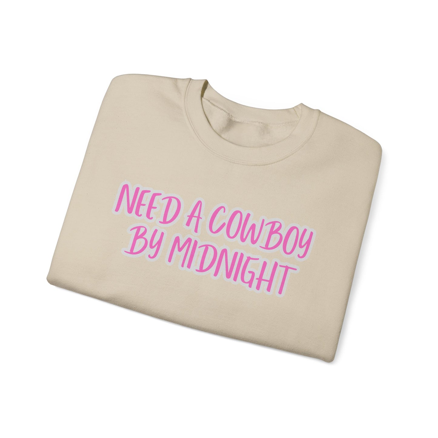 New Years Need a Cowboy by Midnight Crewneck Sweatshirt - Unisex Heavy Blend