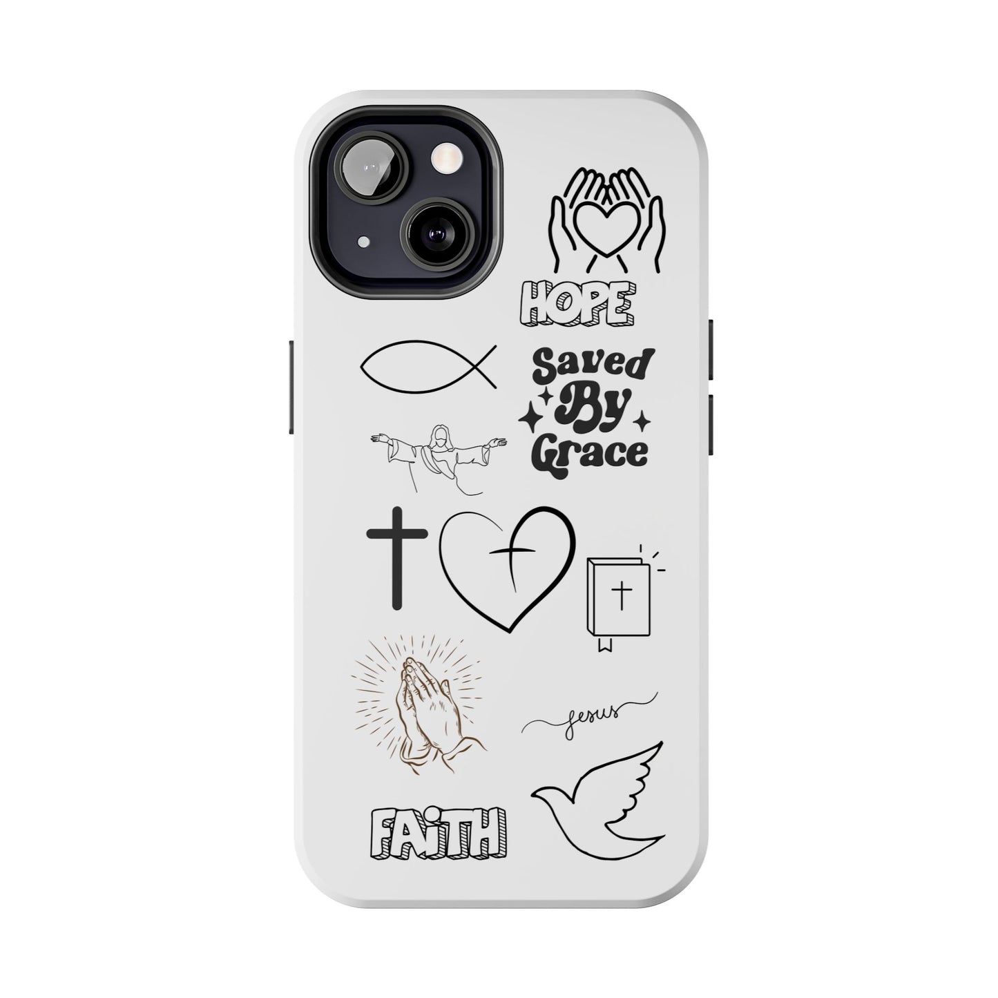 Inspirational Tough Phone Case - Faith, Hope & Grace Design