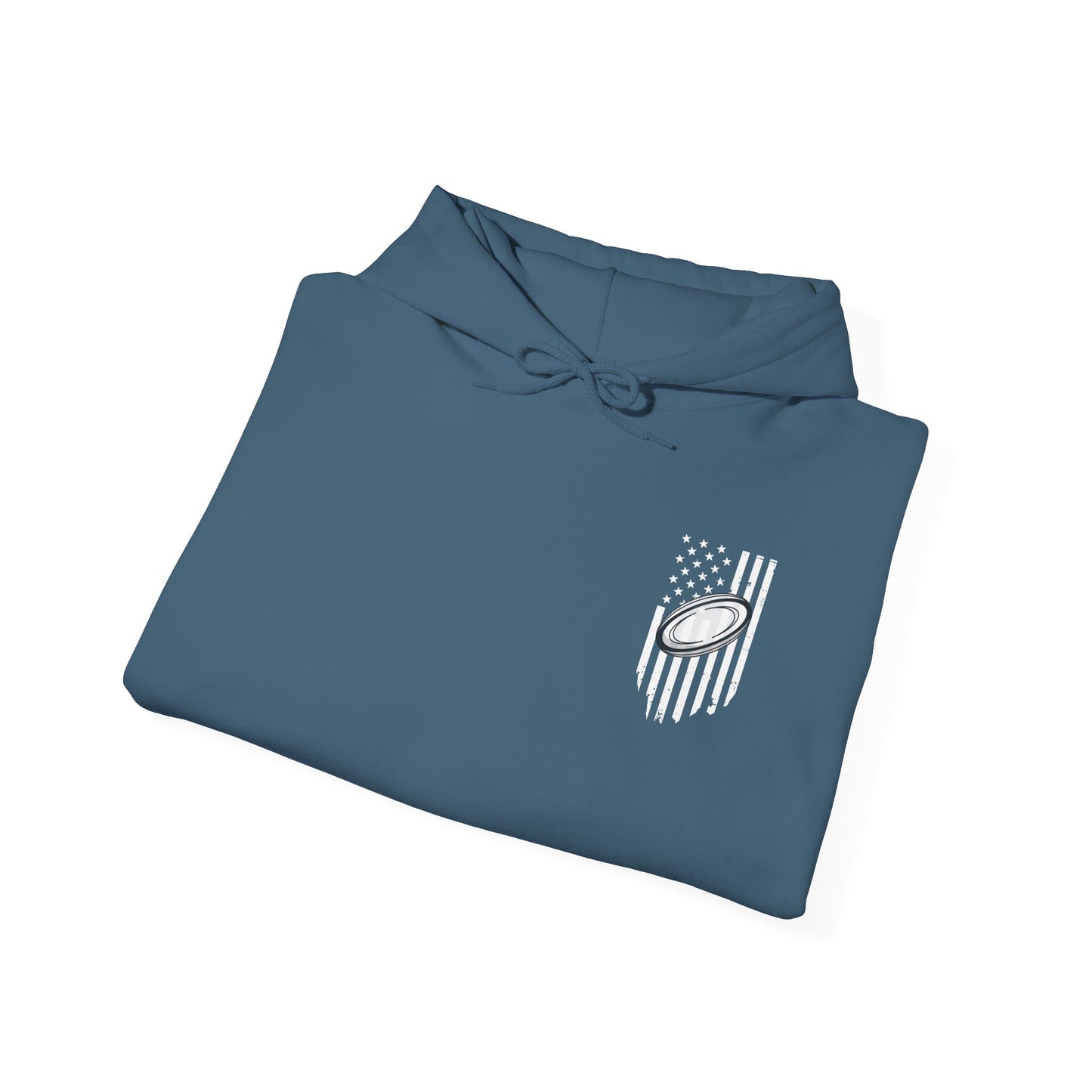 Rugby Mom Hoodie – Unisex Heavy Blend™ Sweatshirt with American Flag Design