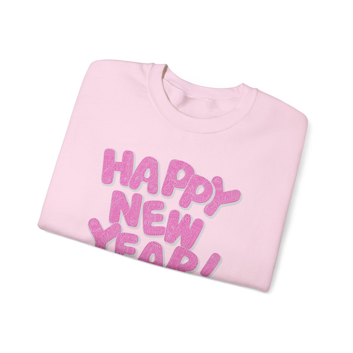 Happy New Year 2025 Pink Unisex Crewneck Sweatshirt