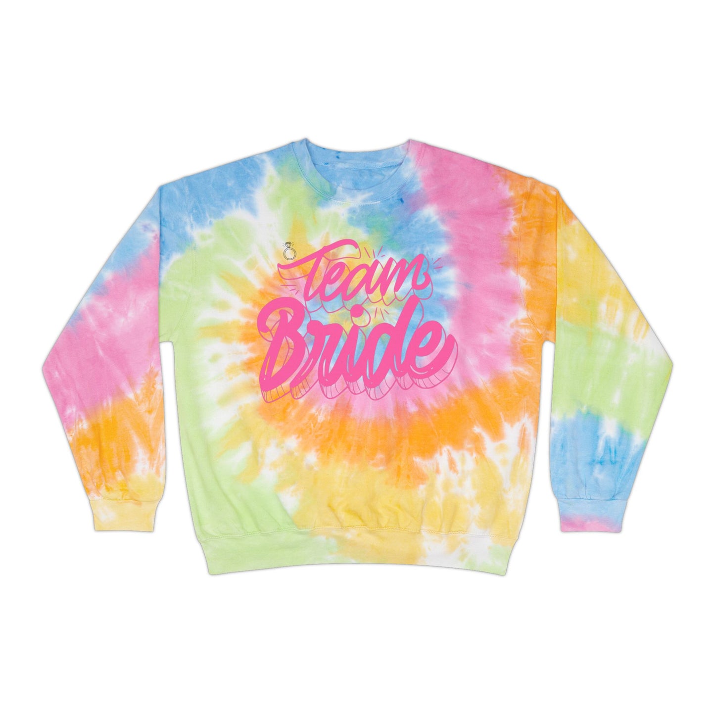 Team Bride Unisex Tie-Dye Sweatshirt - Perfect for Bridal Parties