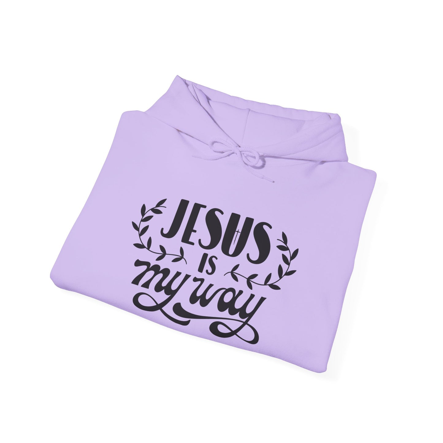 Faith-Inspired Unisex Hooded Sweatshirt – "Jesus is My Way"