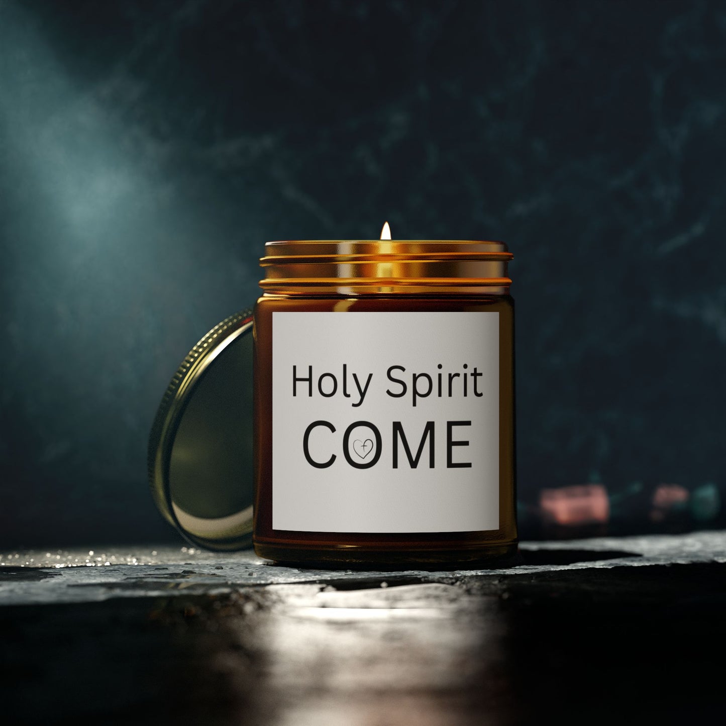 Holy Spirit Scented Candle - Coconut Apricot Wax (4oz & 9oz) - Soothing Aromatherapy for Spiritual Connection