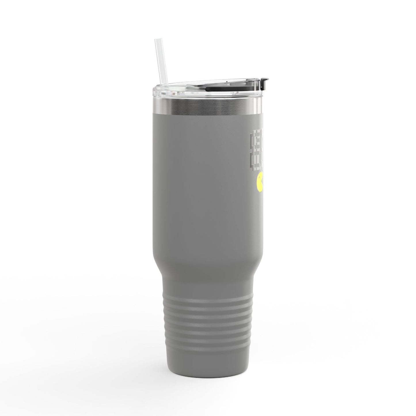 Game Over Pacman Insulated Travel Mug - 40oz Retro Gaming Design