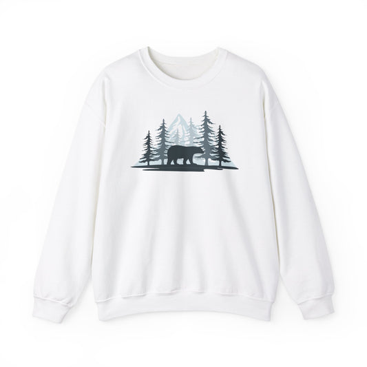 Nature-Inspired Bear Sweatshirt - Unisex Heavy Blend™ Crewneck