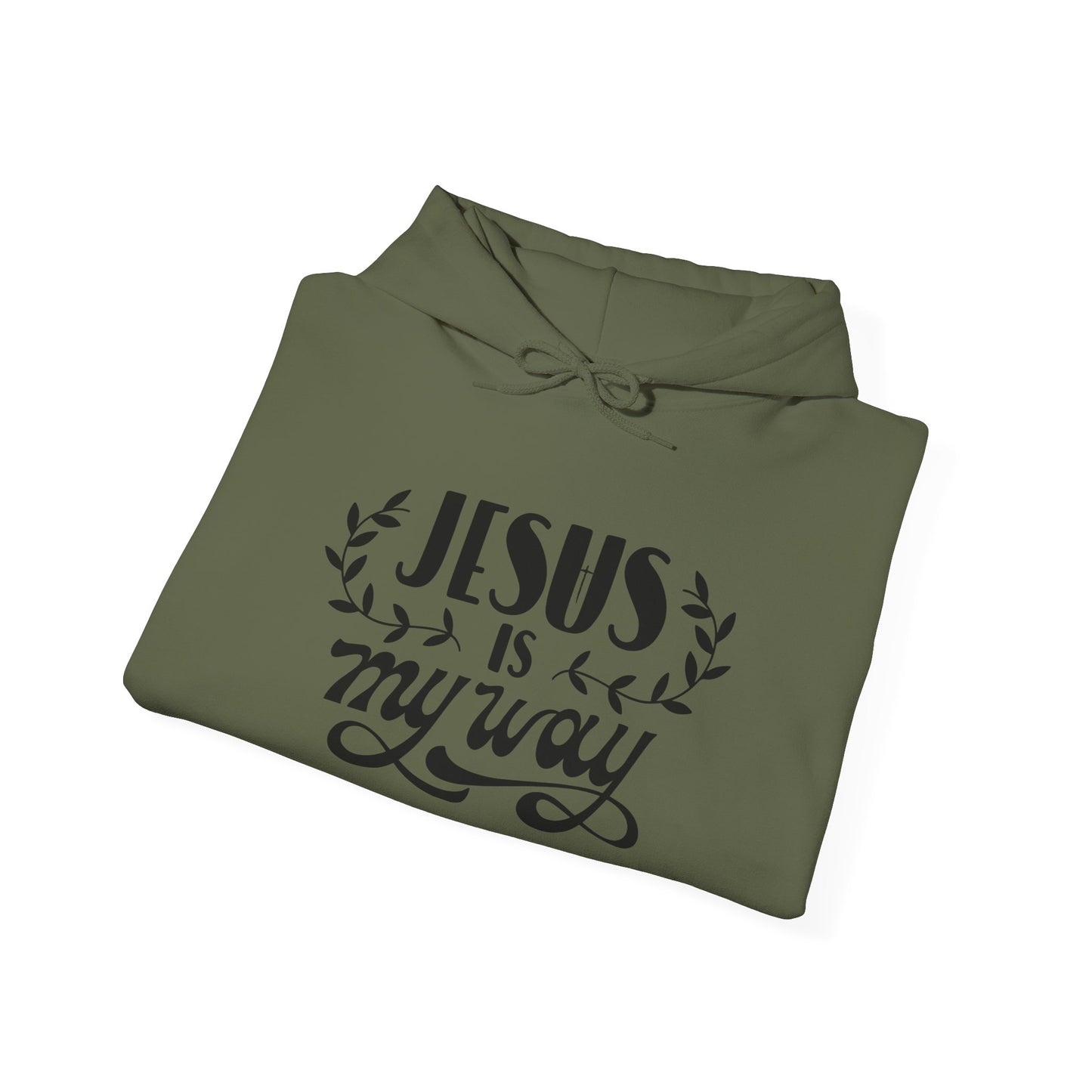 Faith-Inspired Unisex Hooded Sweatshirt – "Jesus is My Way"