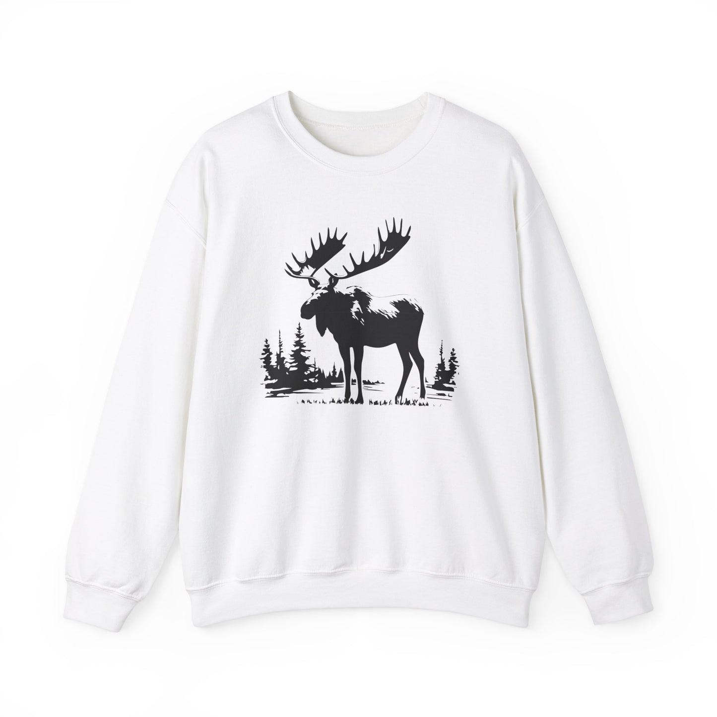 Moose Graphic Unisex Crewneck Sweatshirt - Cozy Nature Apparel