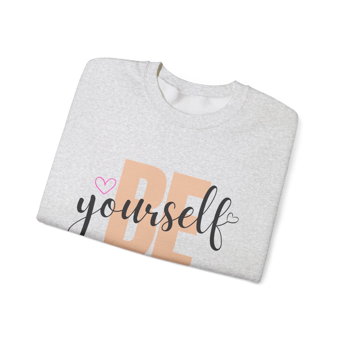 Inspirational Crewneck Sweatshirt - 'Be Yourself' - Unisex Heavy Blend™