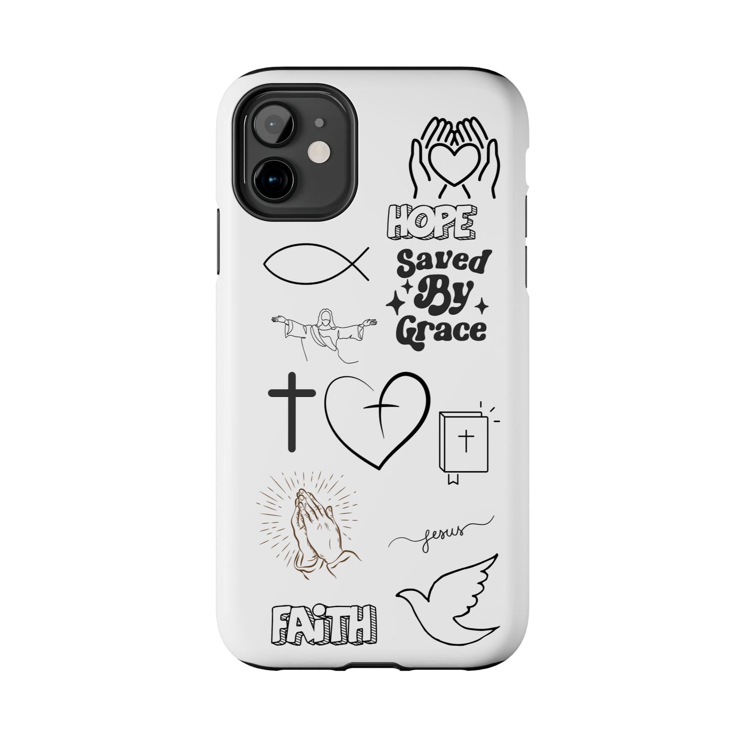 Inspirational Tough Phone Case - Faith, Hope & Grace Design