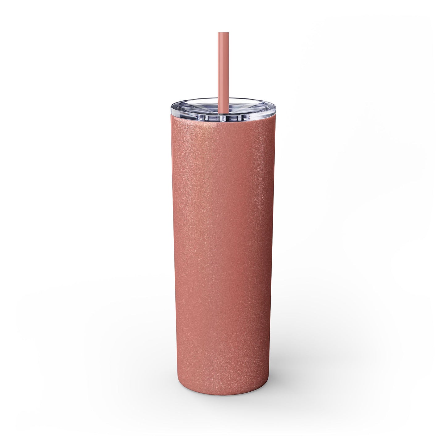 Wrestling Skinny Tumbler with Straw - 20oz Water Bottle for Sports Fans