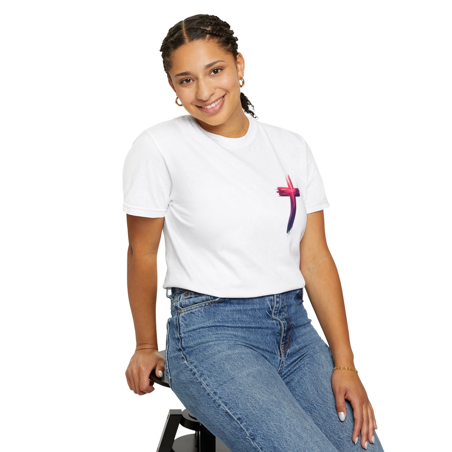 Vibrant Lion & Cross Unisex T-Shirt - Faith-Inspired Tees for Everyday Wear