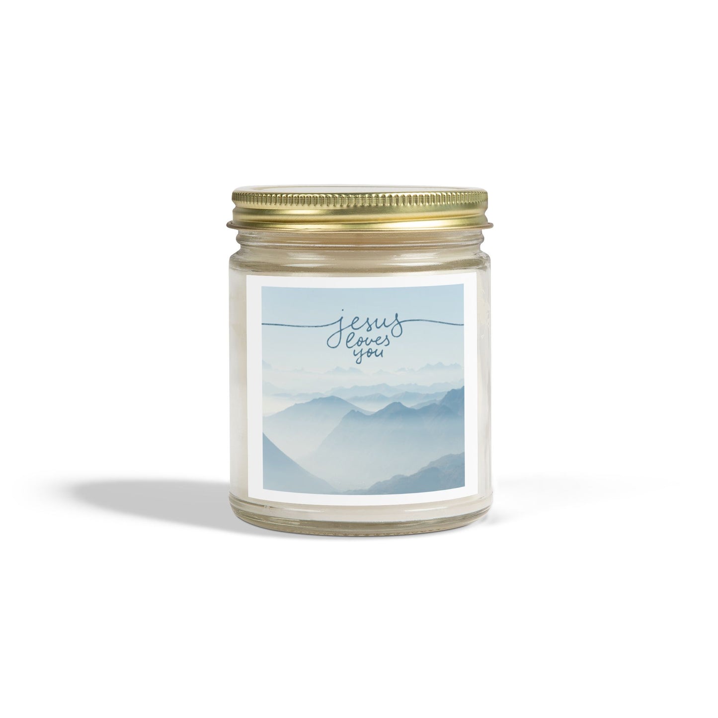 Jesus Loves You Scented Candle - Coconut Apricot Wax (4oz, 9oz) | Calm & Peaceful Home Decor