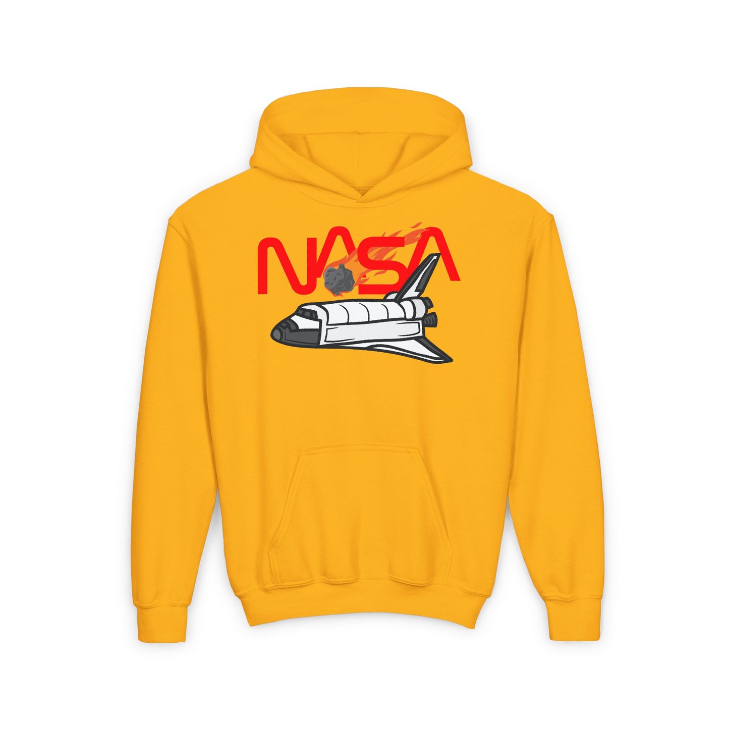 NASA Youth Heavy Blend Hoodie - Space Shuttle Design for Aspiring Astronauts