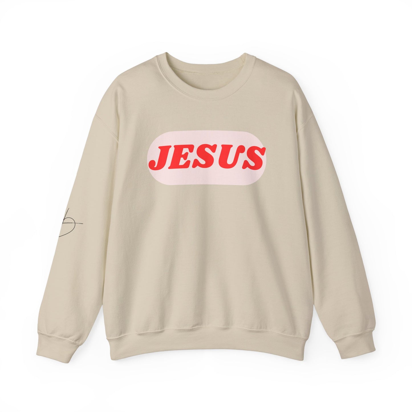 Faith-Inspired Unisex Crewneck Sweatshirt - JESUS Graphic