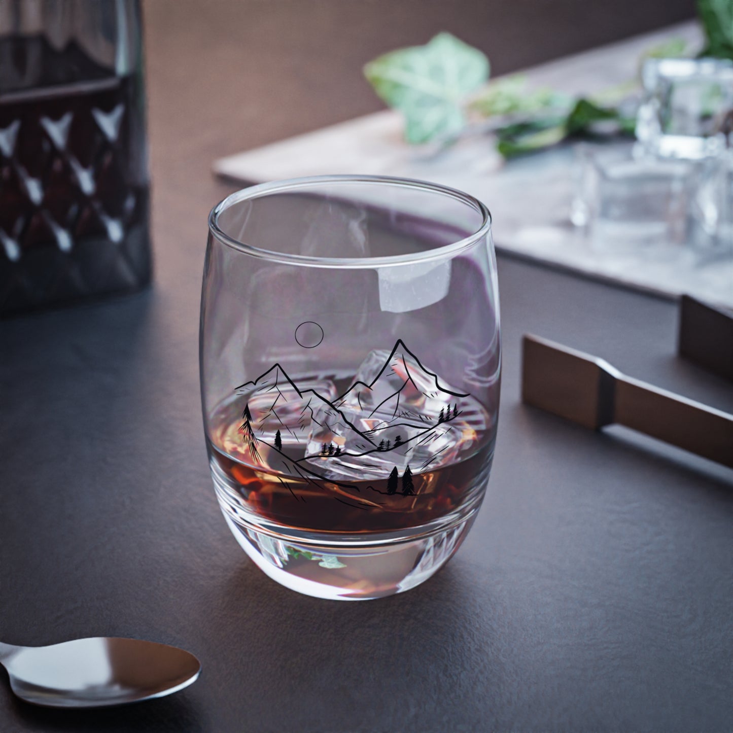 Mountain Landscape Whiskey Glass – Perfect for Nature Lovers & Outdoor Enthusiasts