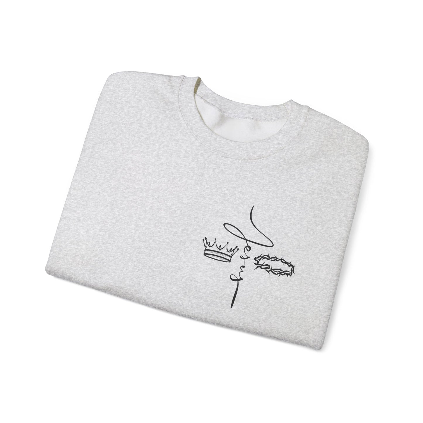 Minimalist Jesus Crowns Unisex Crewneck Sweatshirt with Artistic Design