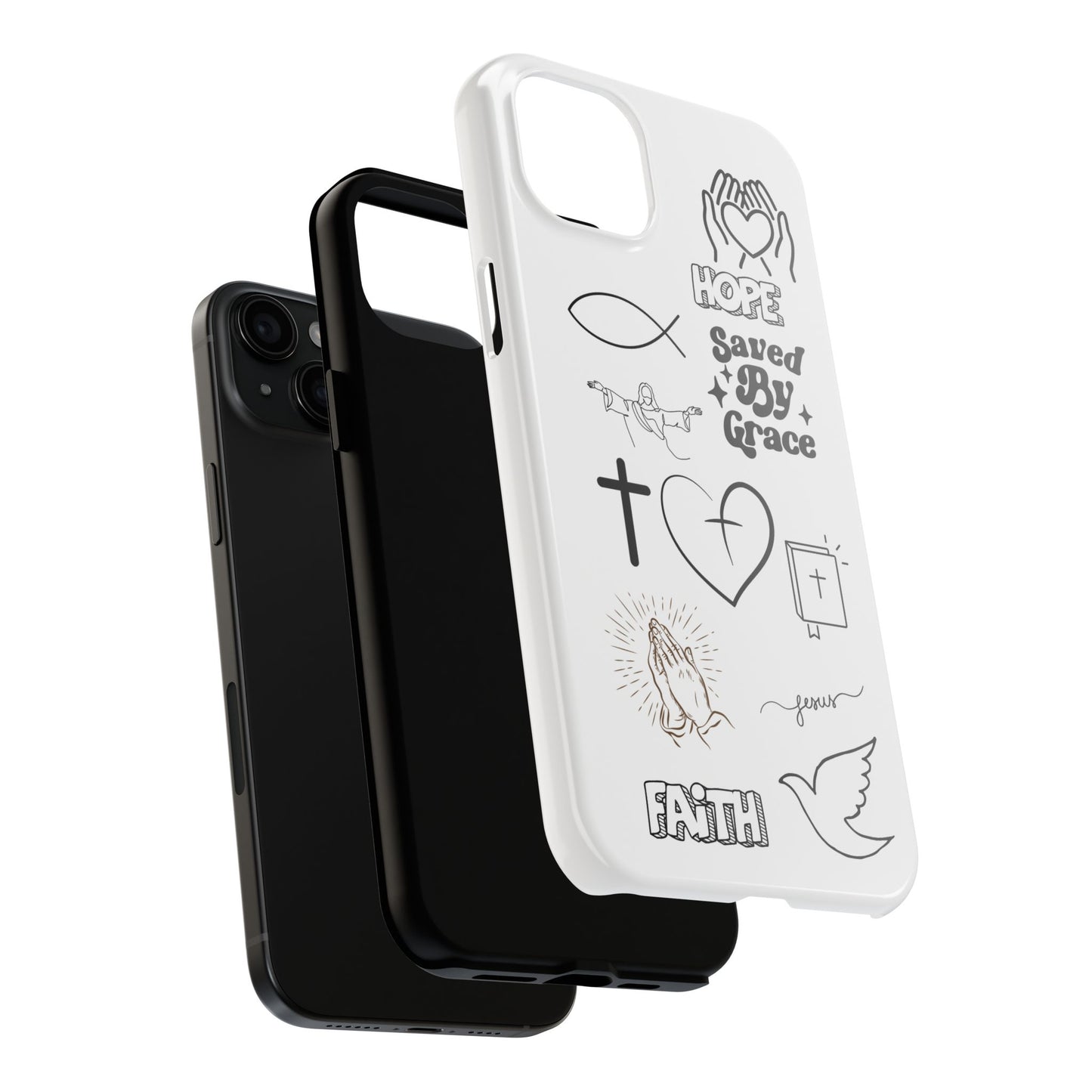 Inspirational Tough Phone Case - Faith, Hope & Grace Design