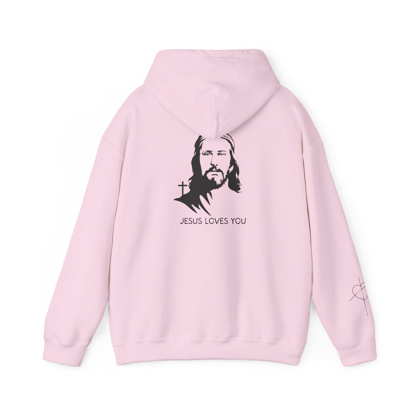 Unisex Heavy Blend™ Hoodie - "Jesus Loves You" Inspirational Sweatshirt