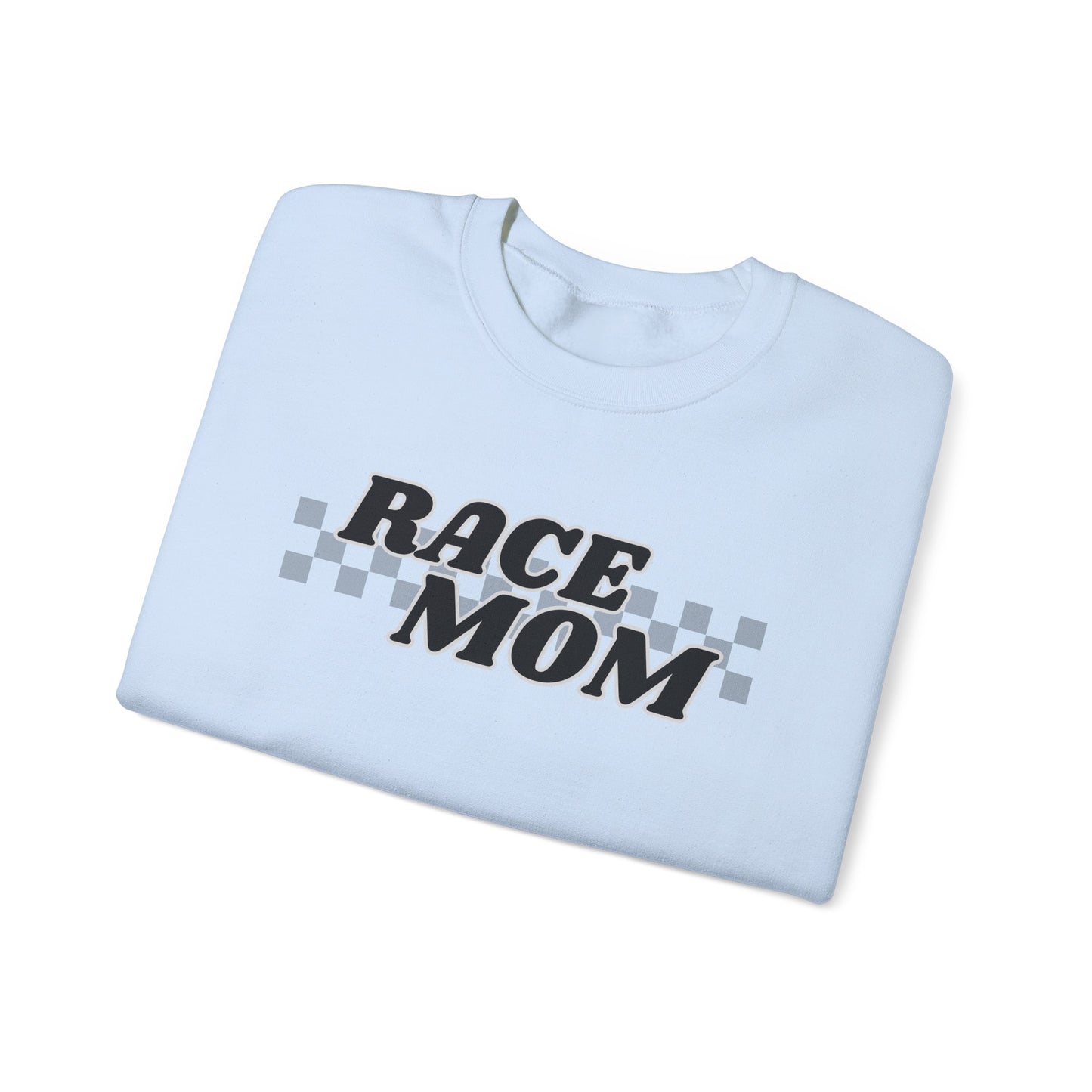 Race Mom Unisex Heavy Blend™ Crewneck Sweatshirt - Perfect Gift for Racing Enthusiast Moms