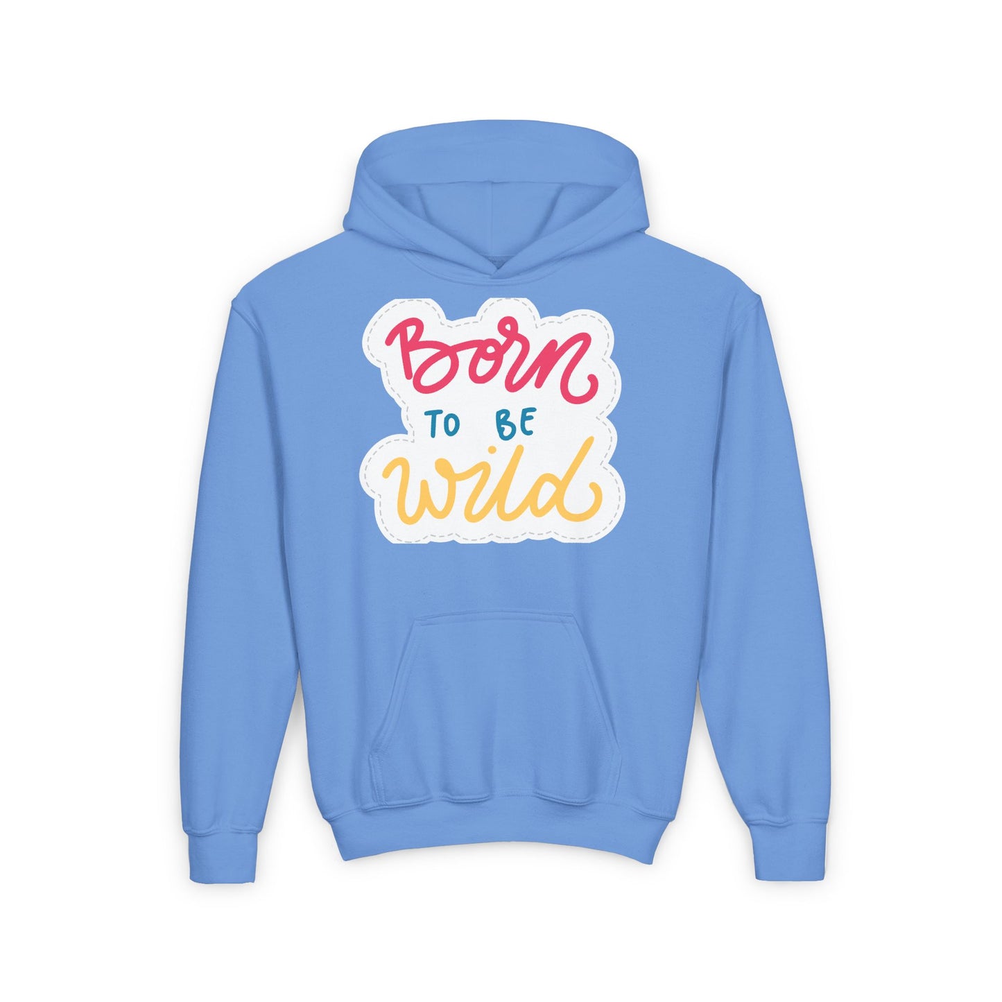 Born to Be Wild Youth Hoodie - Fun & Colorful Sweatshirt for Adventurous Kids