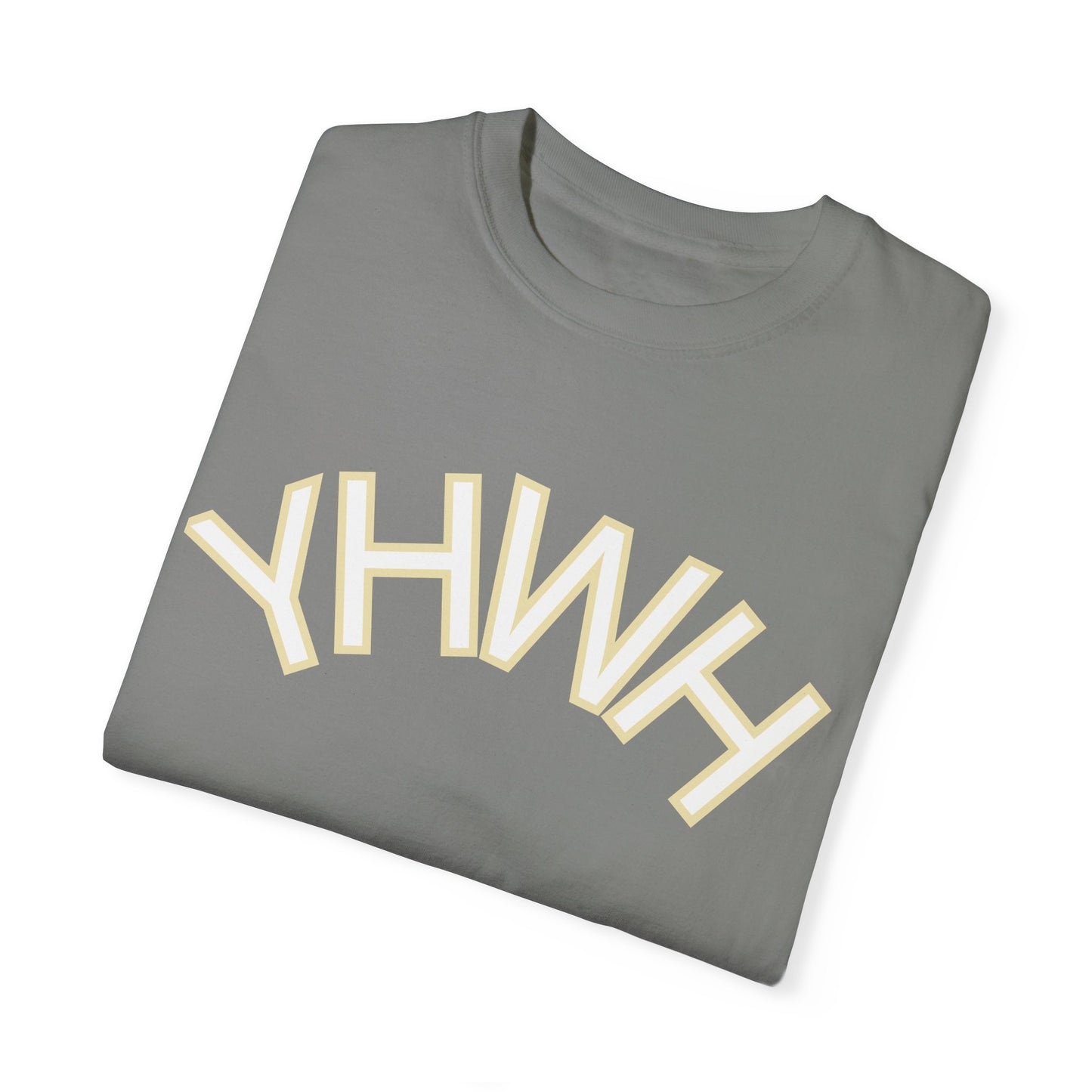 Unisex Garment-Dyed T-Shirt with YHWH Design - Casual Spiritual Fashion
