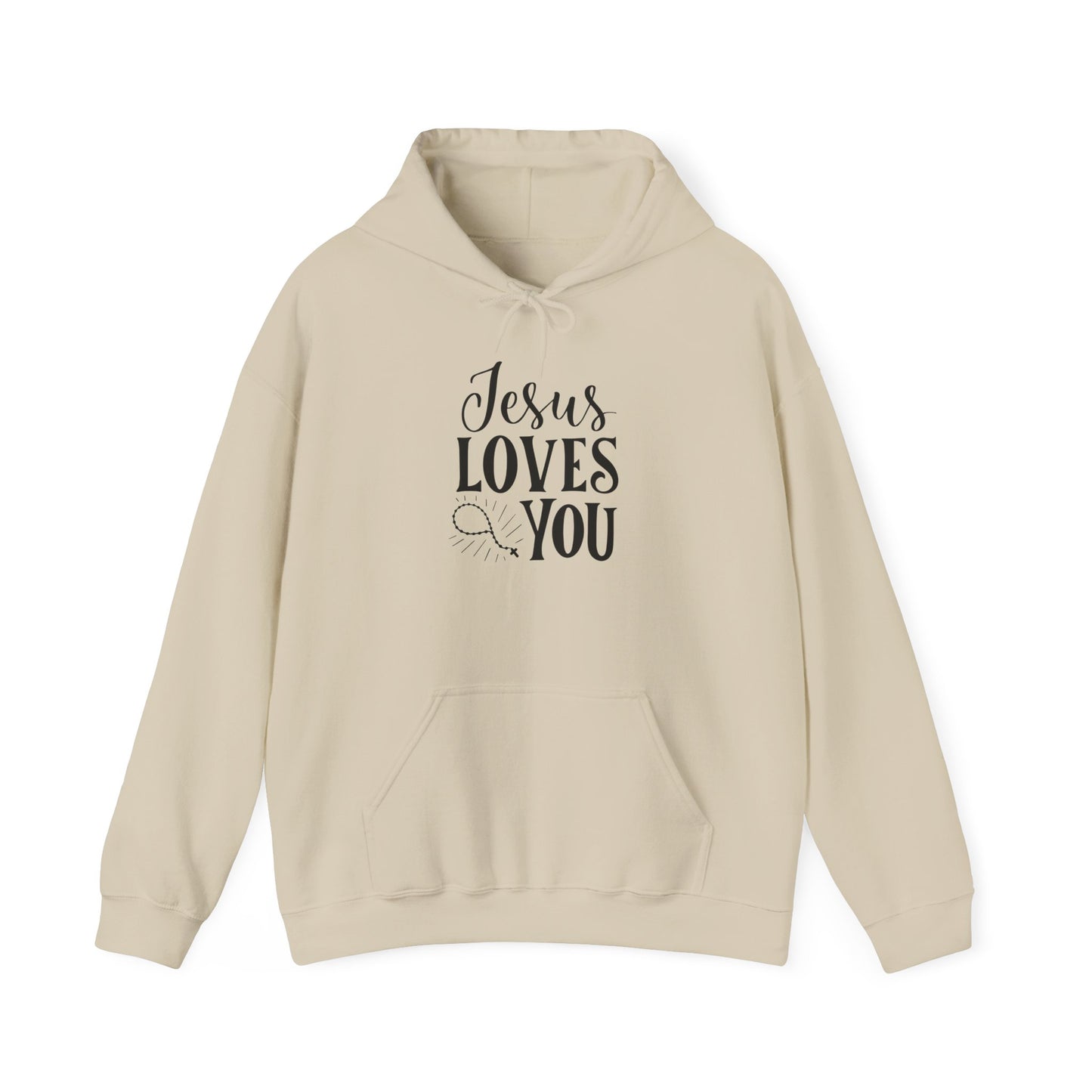 Unisex Heavy Blend™ Hooded Sweatshirt - Jesus Loves You Design