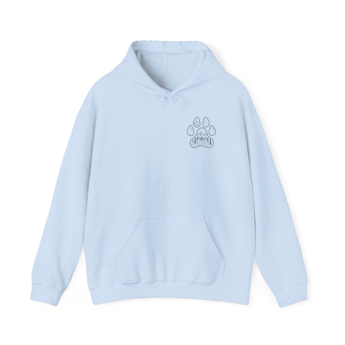 Paw Print Unisex Heavy Blend™ Hooded Sweatshirt - Cozy Animal Lover Gift