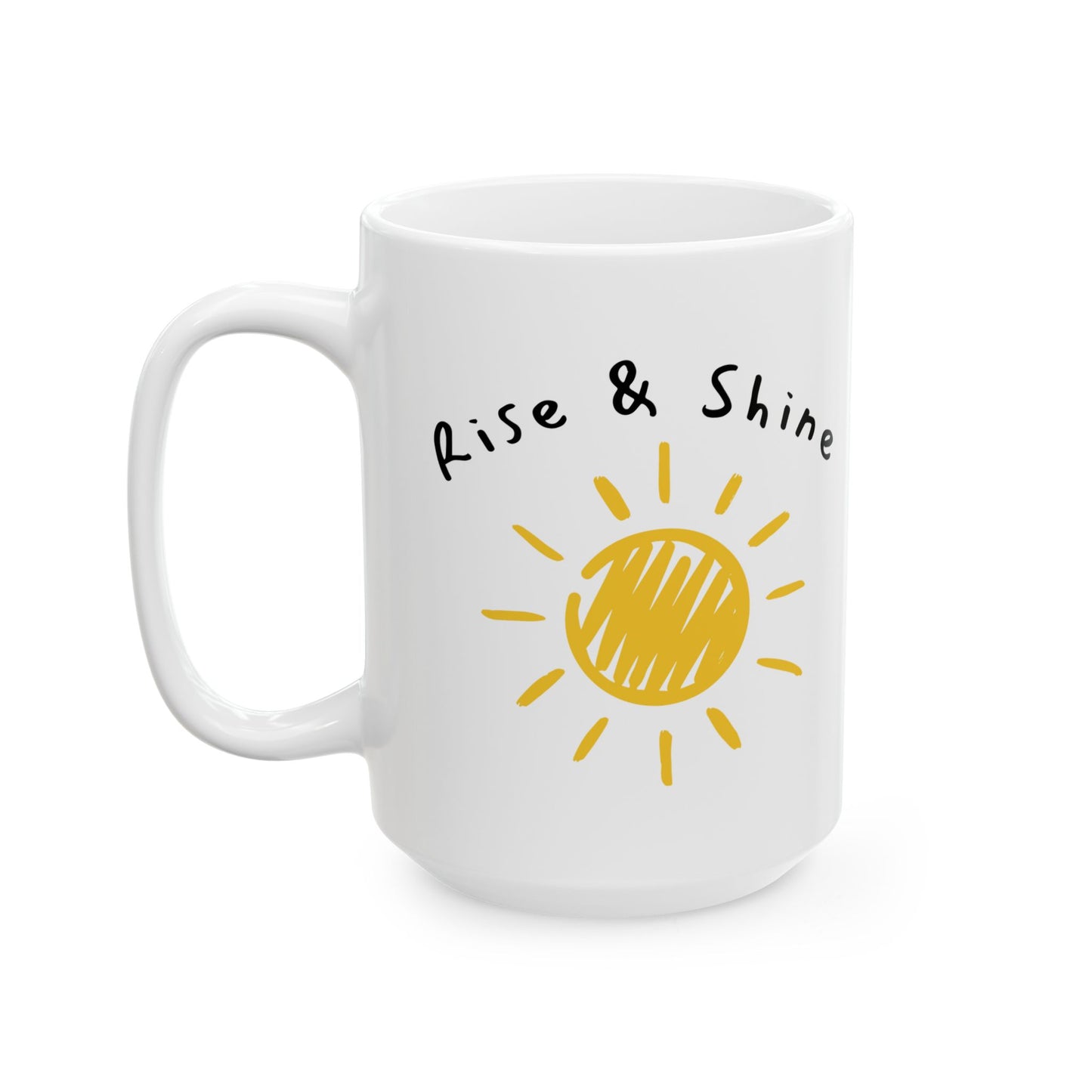 Sunshine Ceramic Mug – "Rise & Shine" – Perfect for Morning Motivation
